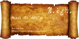 Nyul Ádám névjegykártya